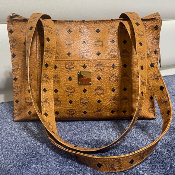 MCM Handbags - MCM Tan Leather Shoulder Bag